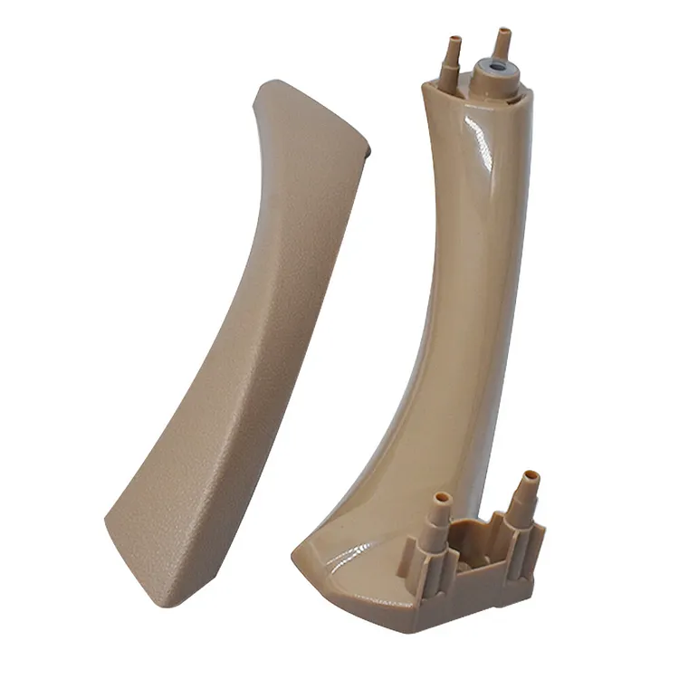 Silscvtt 1 Set Beige Inner and Outer Door Panel Handle Pull Trim Cover Right Passenger Side Replacement for 2004-2012 E90 328i 51417230854