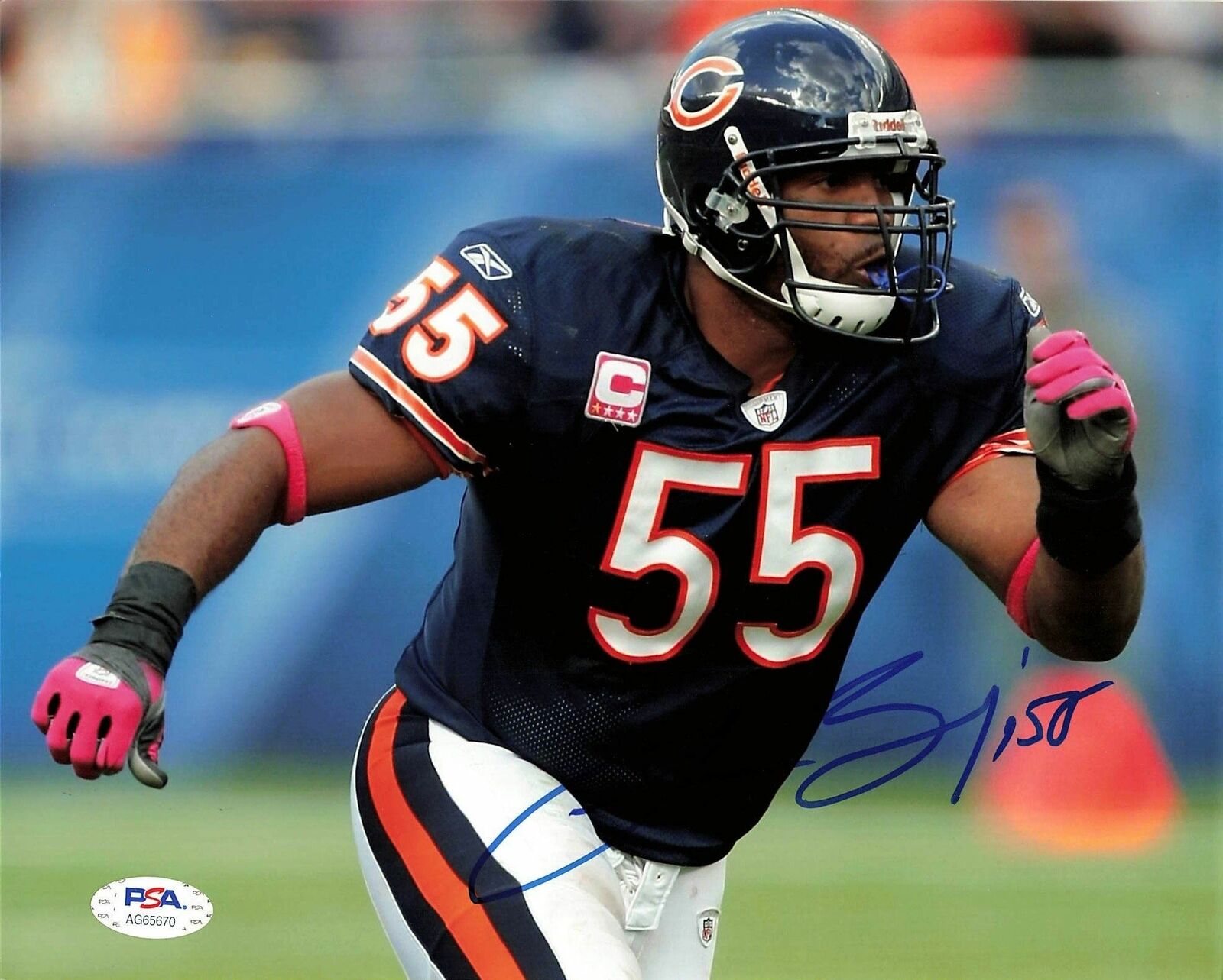 Lance Briggs signed 8x10 Photo Poster painting PSA/DNA Chicago Bears Autographed