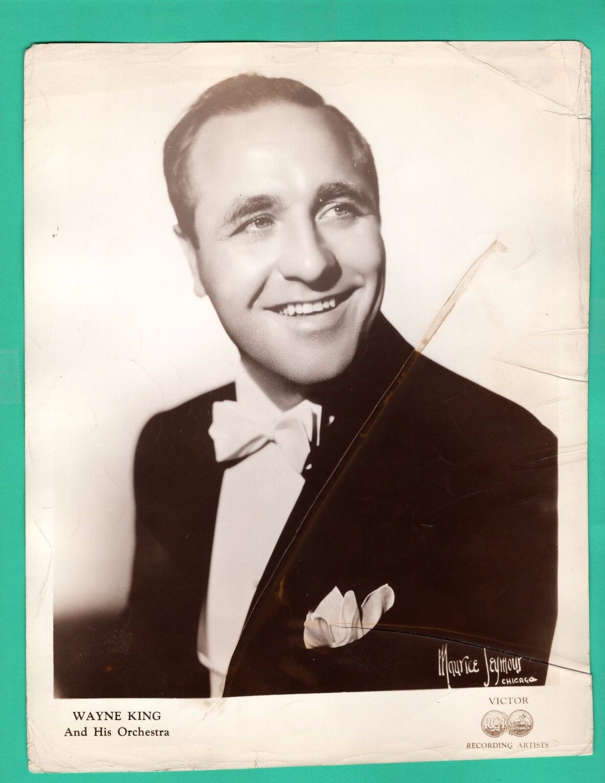 WAYNE KING Musician Promo 1940's Photo Poster painting VICTOR RECORDING ARTISTS 8x10