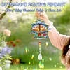 2pcs DIY Diamond Painting Cross Wind Chimes Crystal Window Suncatcher Craft Set Birthday Gifts Home Garden Decor