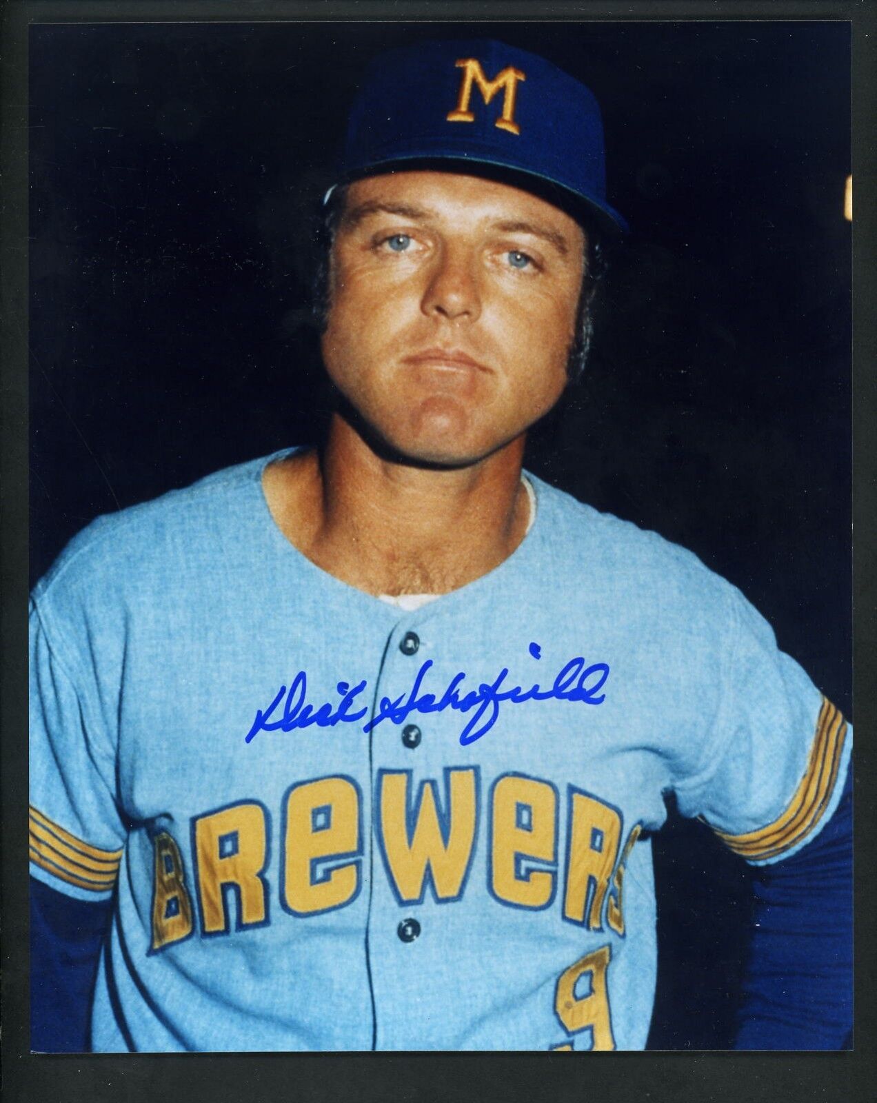 Dick Schofield Sr. Signed Autographed 8 x 10 Photo Poster painting w/ JSA authentication Brewers