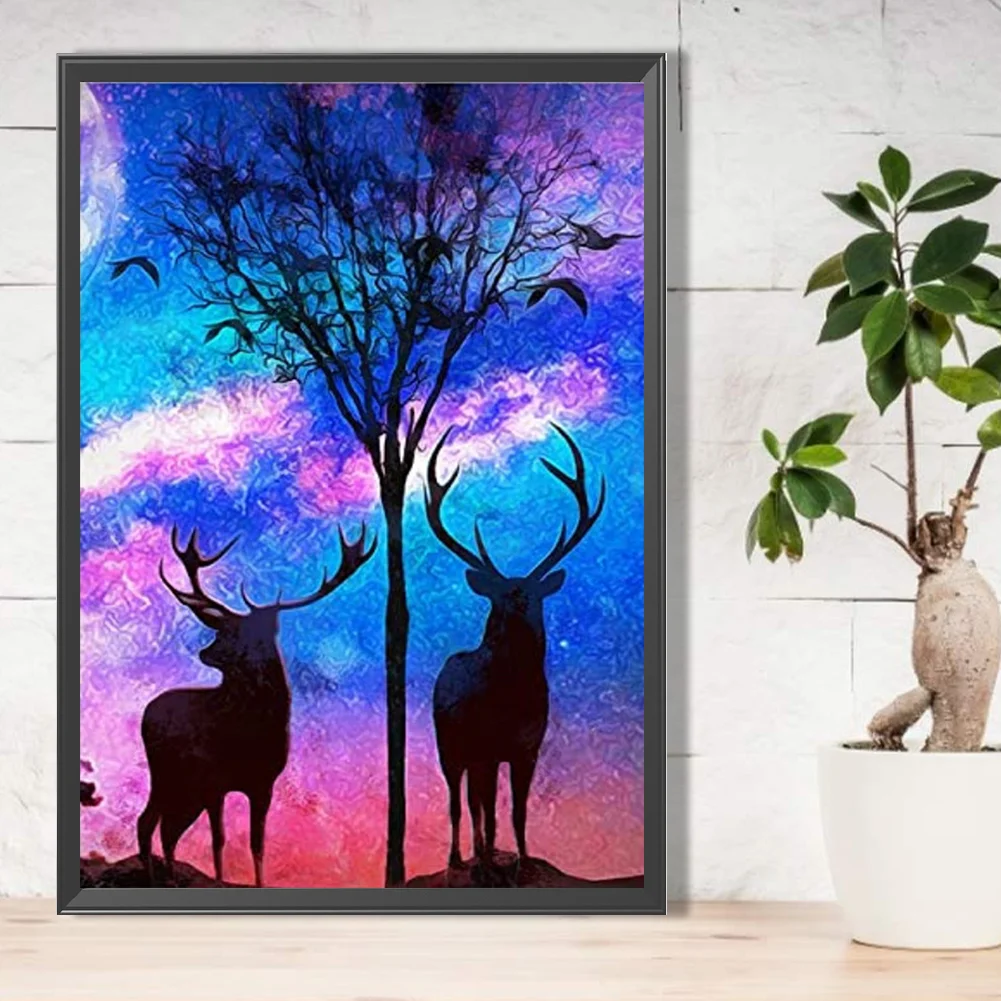 Full Round Diamond Painting 35*50cm - Elk