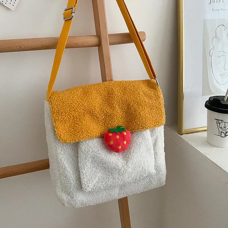 Strawberry Plush Shoulder Bags