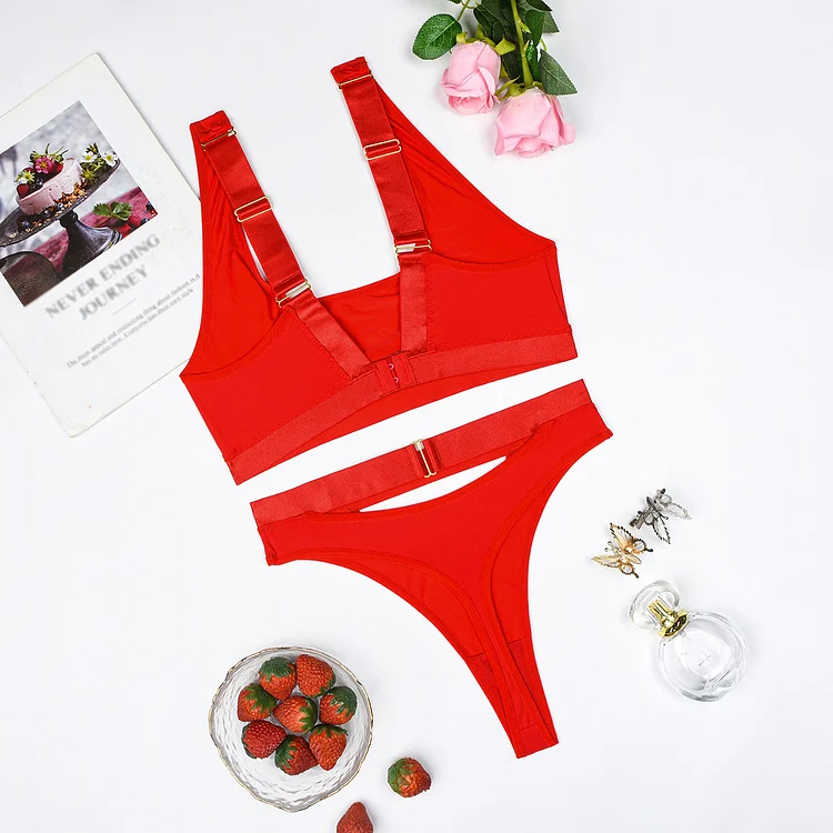 Vera's Sheer High-Waist Lingerie Set
