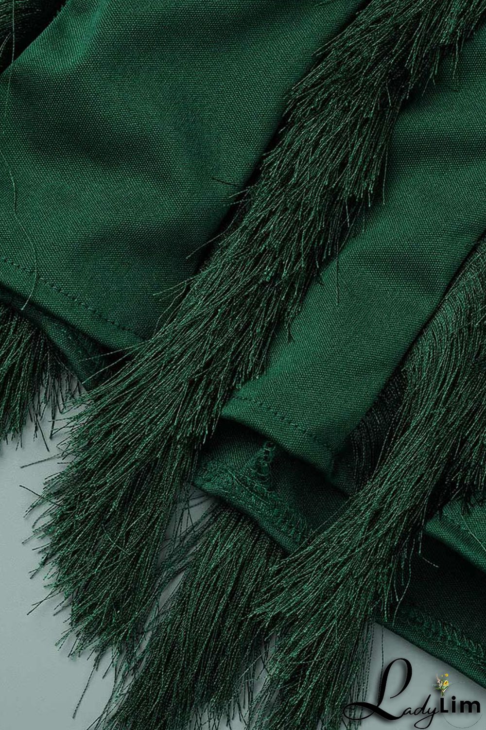 Black Casual Solid Tassel Patchwork O Neck Sleeveless Two Pieces