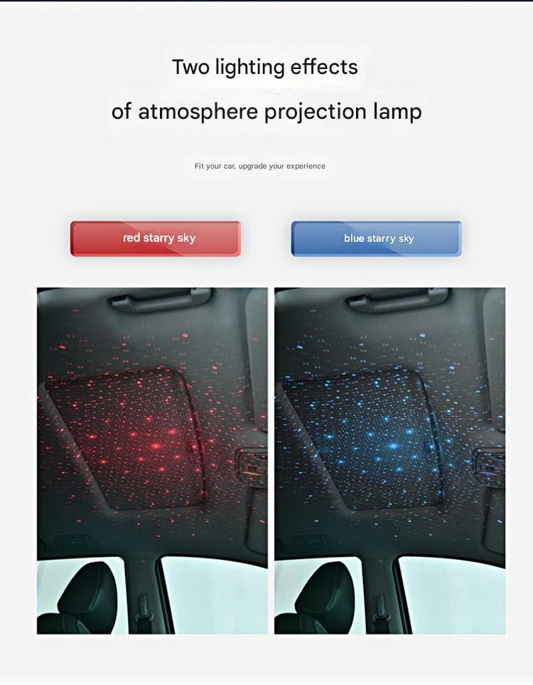 Multifunctional car armrest box - star projection/mobile phone charging/cup holder/tissue box