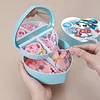 Snowman DIY Diamond Painting Heart-Shaped Jewelry Box Decorative Storage Case