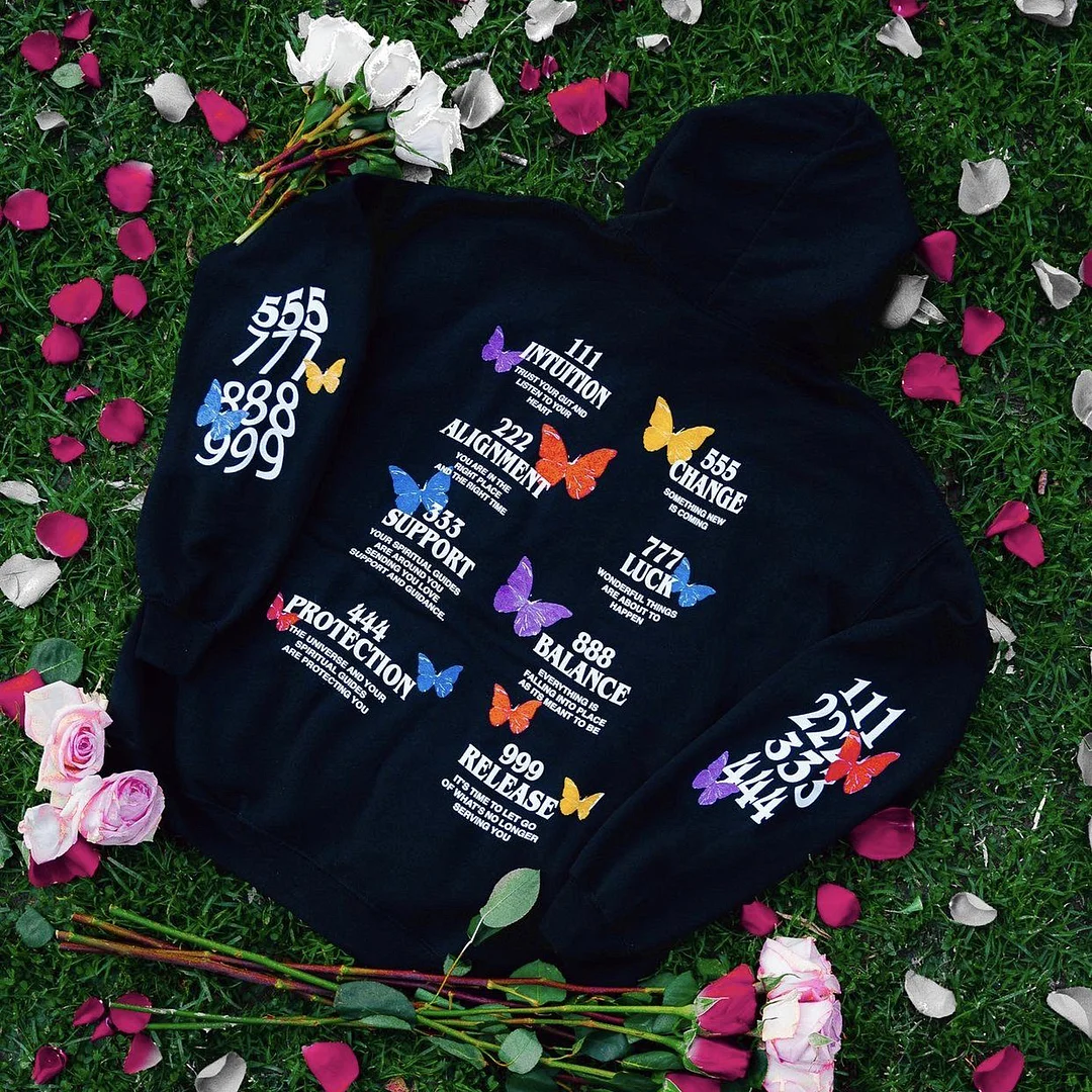Personalized fashion butterfly print sweatshirt for men and women