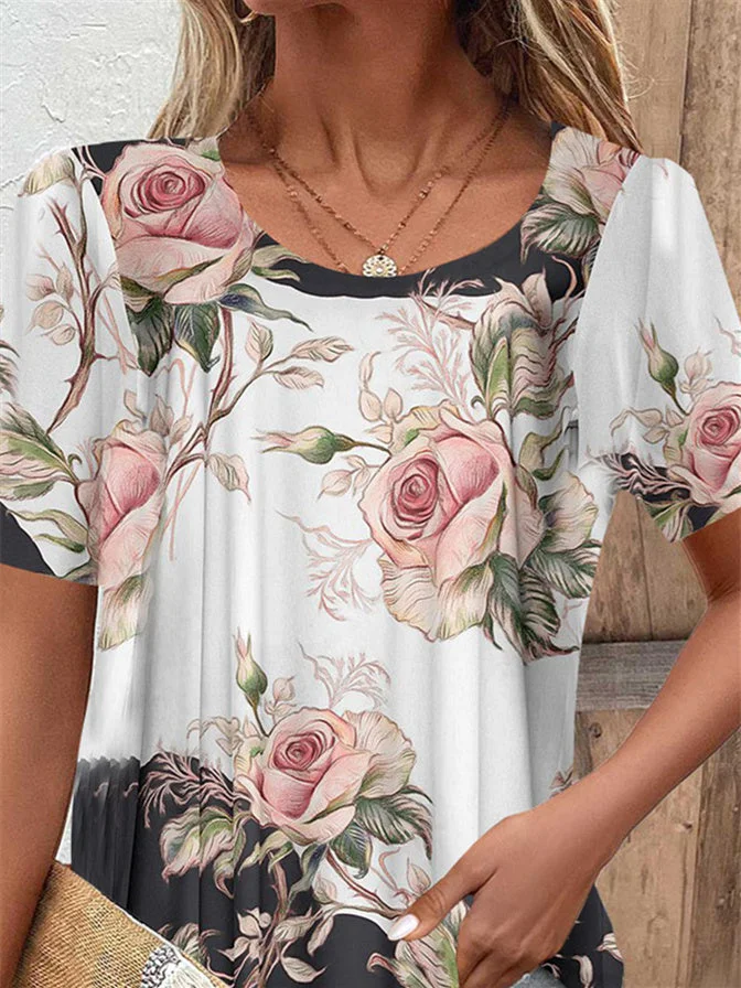 Women Half Sleeve V-neck Solid Color Dress