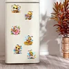 6Pcs Diamond Painting Flower Bee Fridge Magnet for DIY Art Crafts