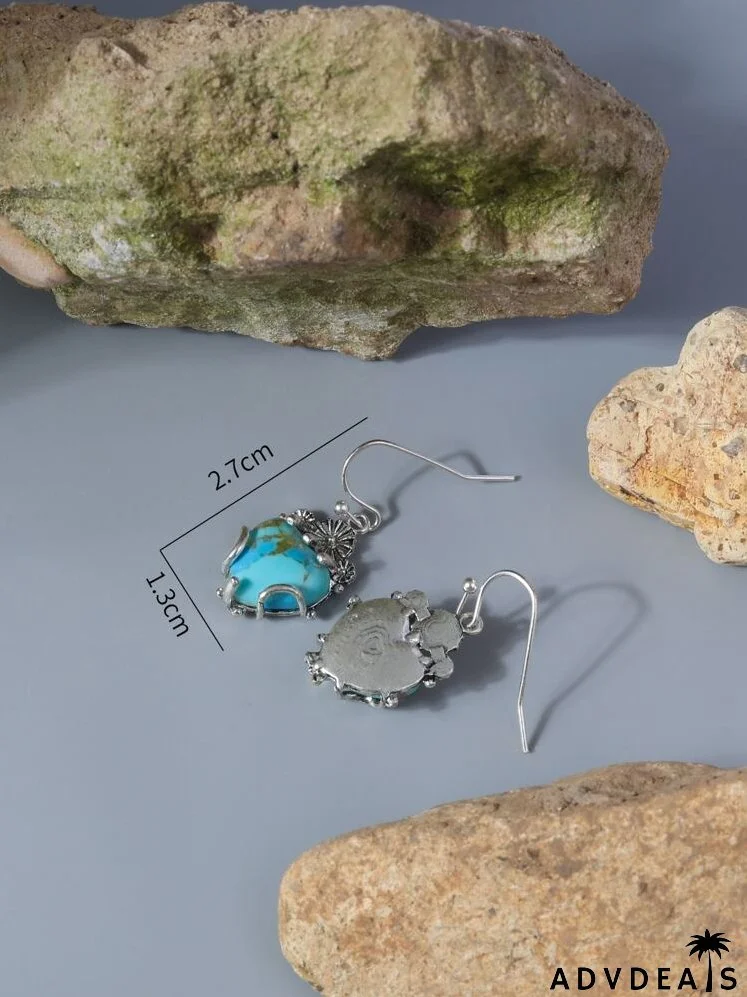 Heart Decor Drop Earrings