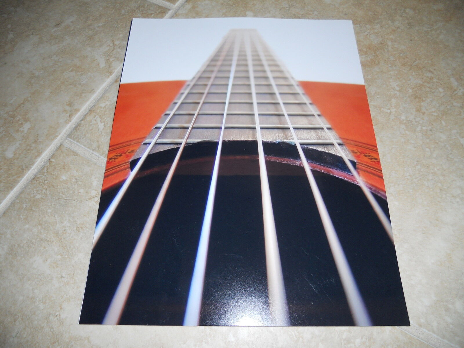 Cool Guitar Photo Poster painting for Display / Autograph Collecting Music Color 11x14 Signature