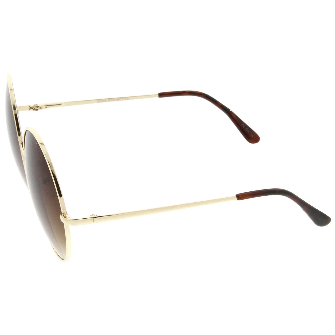 Super Large Oversize Slim Temple Round glasses 61mm