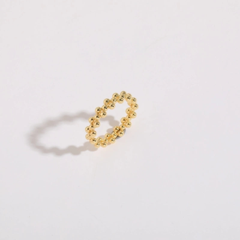 1 Piece Minimalist Round Copper Plating 14k Gold Plated Rings