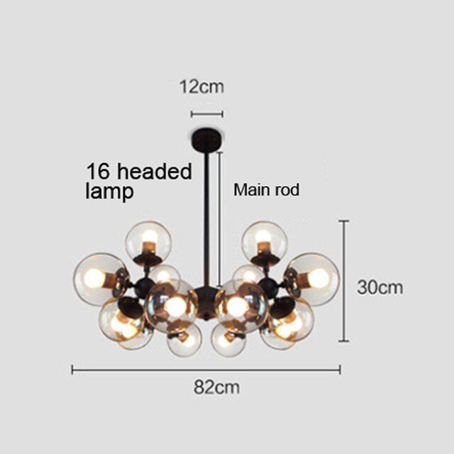 Art round ball industrial LOFT Iron pendant lights Modern droplight glass round ball classic luminaria LED pendant lamp