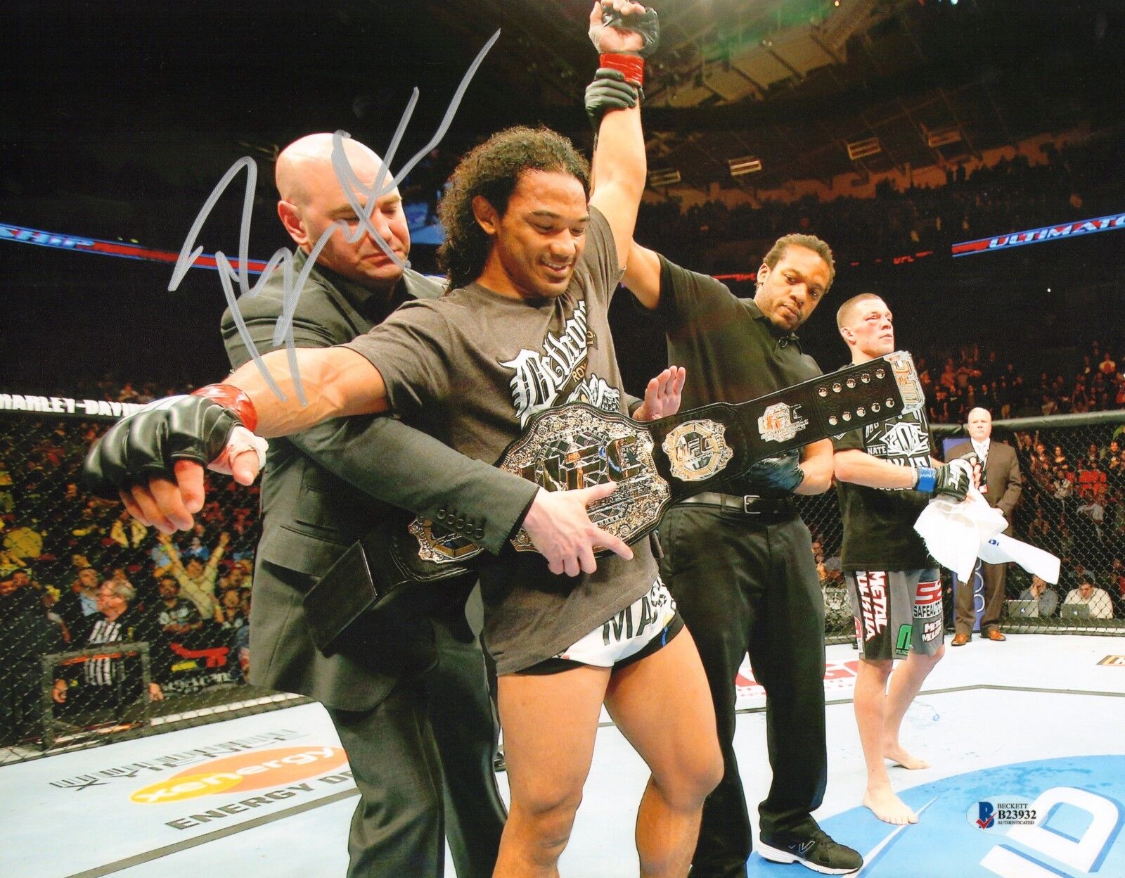 Benson Henderson Signed 11x14 Photo Poster painting BAS COA UFC on Fox 5 Picture vs Nate Diaz 1