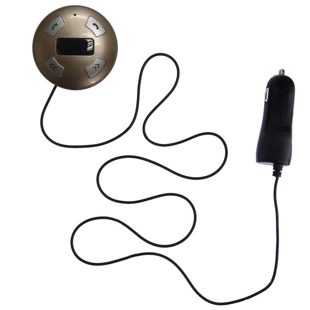 

Vehicle Wireless FM Transmitter Hands-free Phone Charger Receiver(Gold), 501 Original