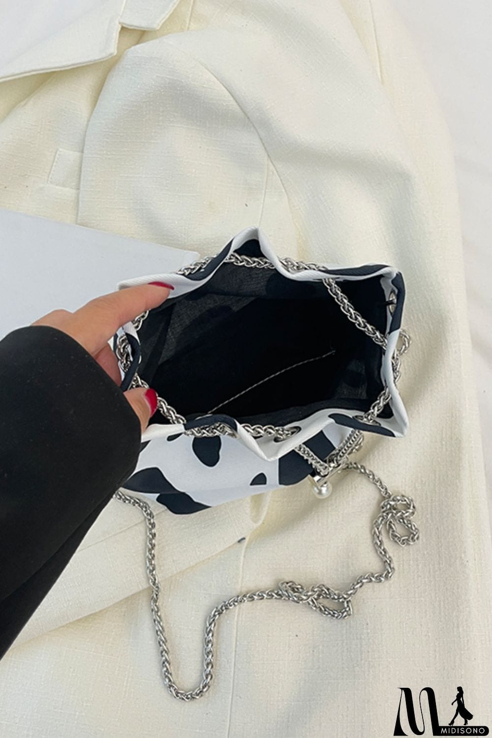 MidiSono - Animal Print Nylon Bucket Bag