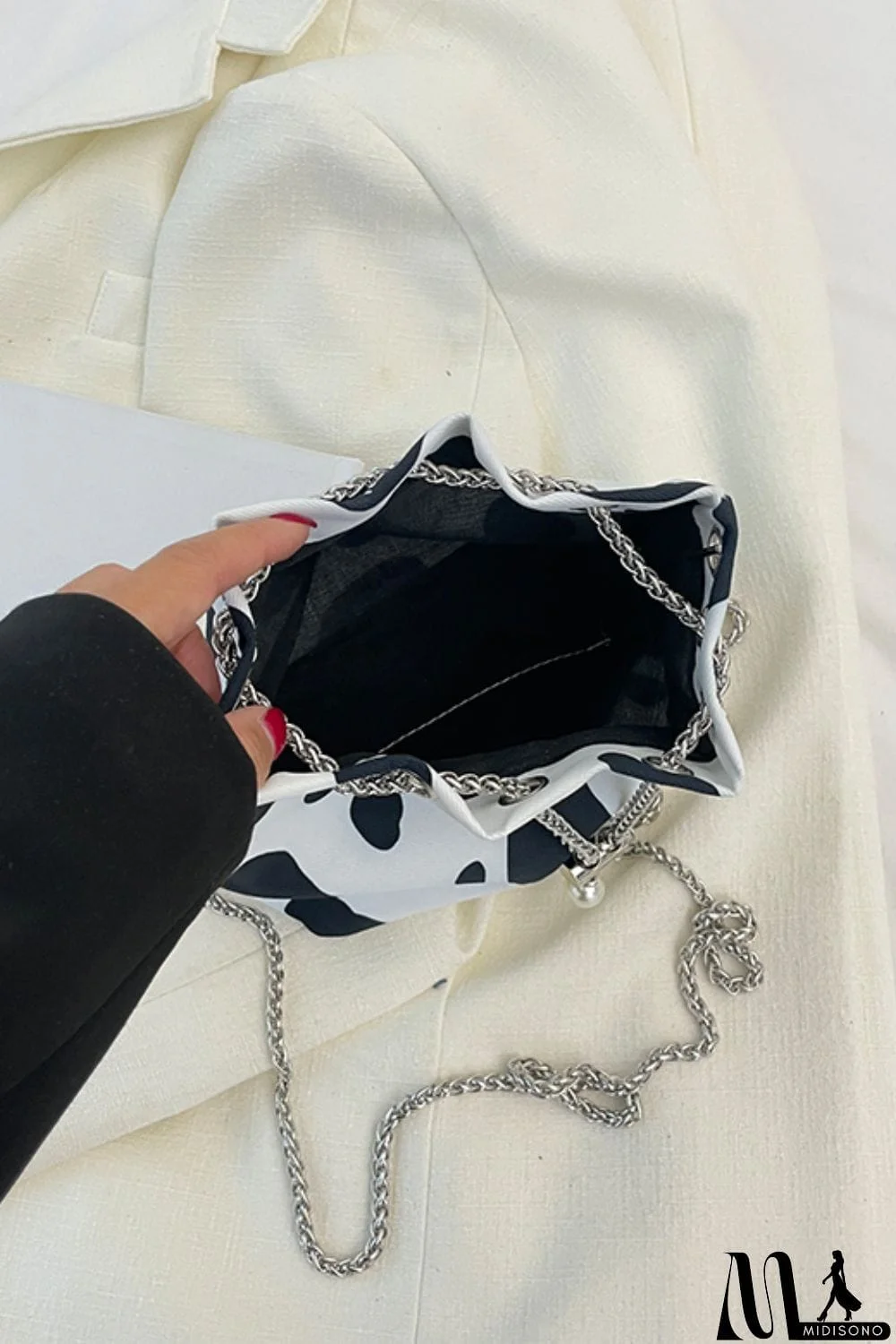 MidiSono - Animal Print Nylon Bucket Bag