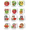 12PCS DIY Diamond Art Refrigerator Sticker Kits for Home Decor (Fruit)
