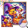 Halloween Winnie Puuh - runder Bohrer Diamantmalerei - 45*45cm (teilweiser Bauchbohrer)