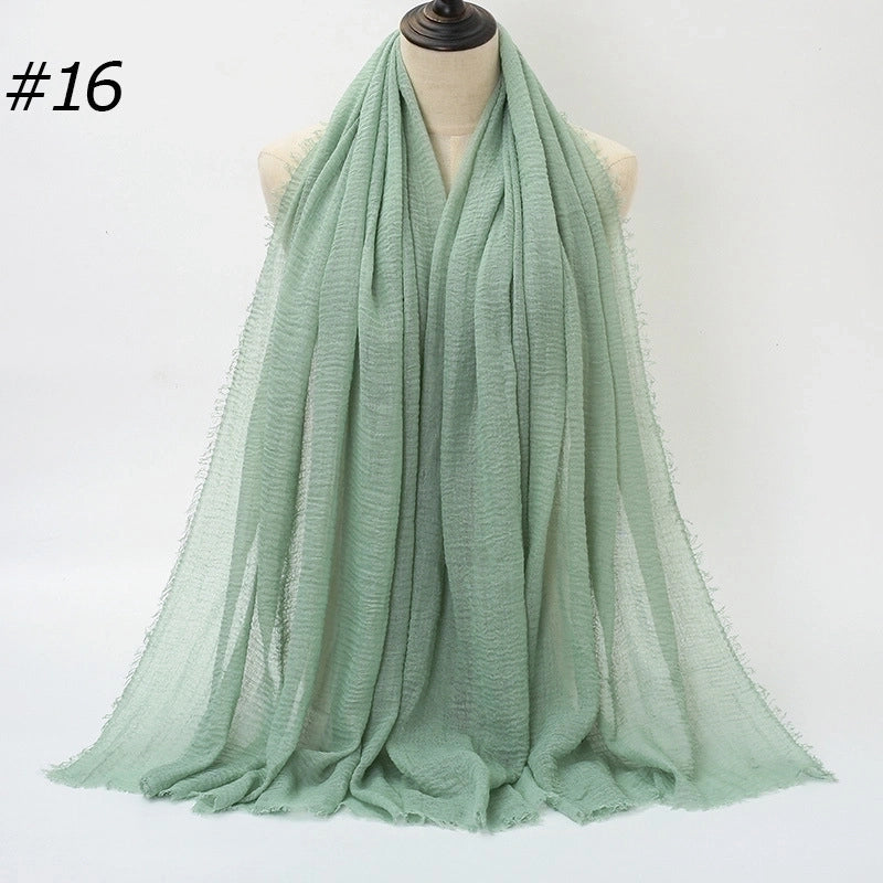 20 Pieces Fashion Solid Color Cotton Pashmina Scarves
