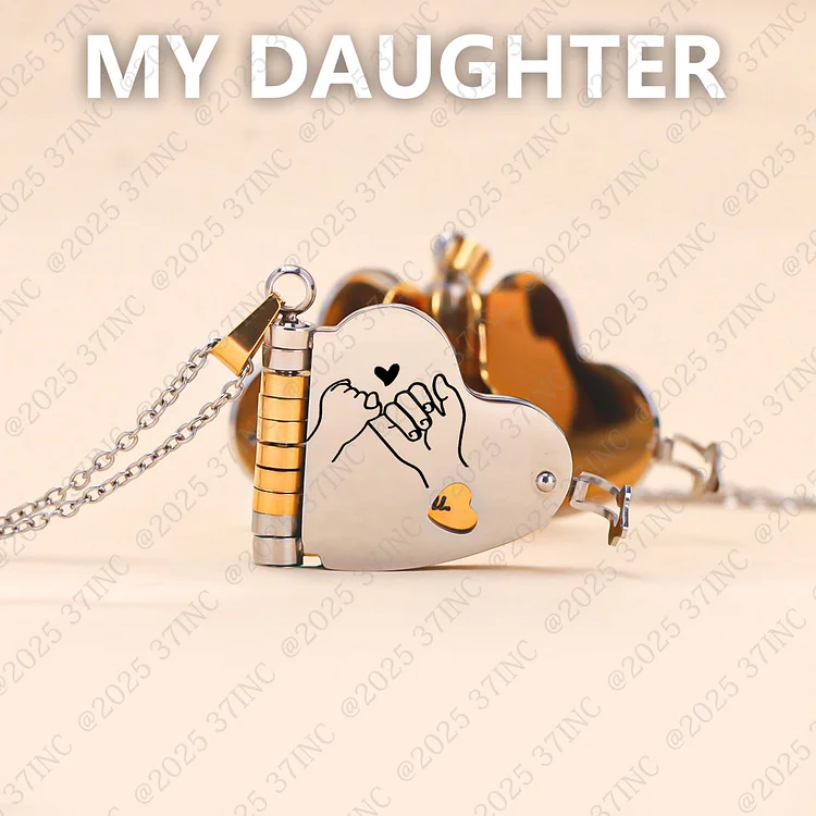 For Daughter - I'm Always With You Heart Book Necklace