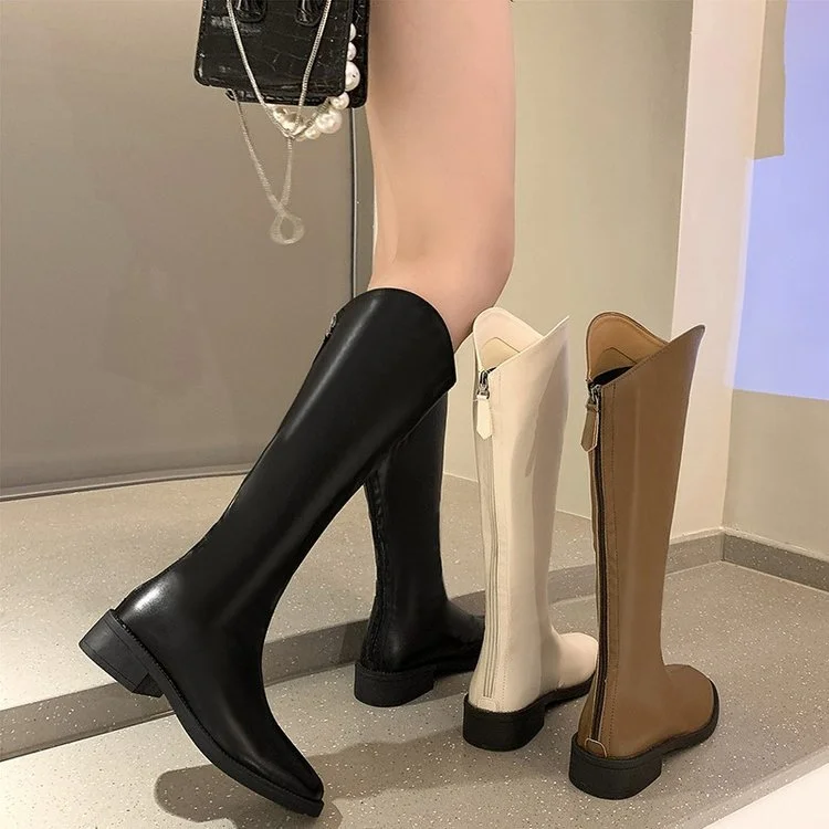 Yyvonne Cowboy Boots Children But Knee Boots Autumn And Winter New Thin Long-Term Martin Boots High Boots Knight Boots