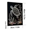 Kits d&rsquo;art DIY en diamant perle de mer avec cadre 30x40cm pour adultes