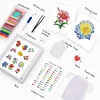12pcs Flower DIY Mini Round Diamond Painting Set Decor No Frame 15x18cm