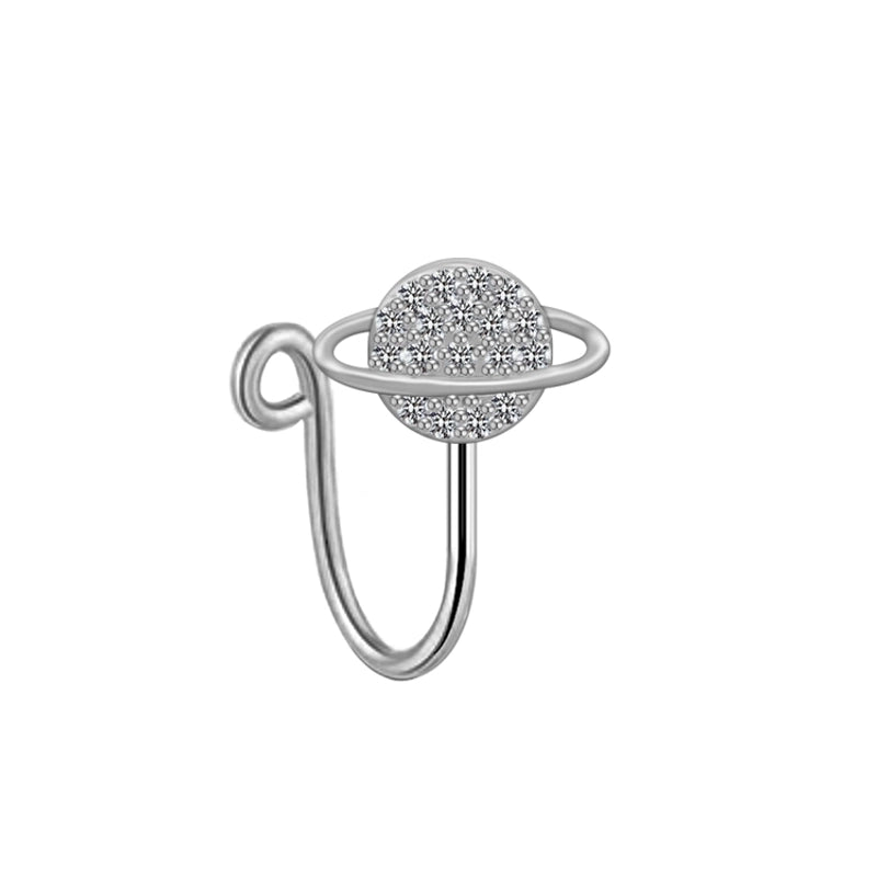 Elegant Cute Vacation Wings Butterfly Stainless Steel Copper White Gold Plated Rhinestones Zircon Nose Ring Nose Studs In Bulk2