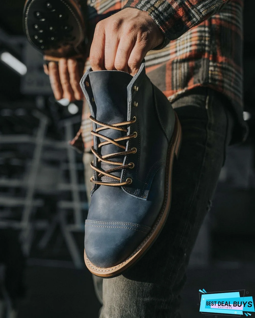 Cow Split Leather Men Boots Comfortable Boots Men Footwear Rubber Ankle Boots Men's Shoes