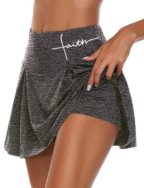 Women's Active Skort Athletic Stretchy Pleated Tennis Skirt for Running Golf Workout socialshop