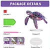 (US Local)5D DIY Special Shape Diamond Painting Desk Ornament Purple Animals Decor Kit