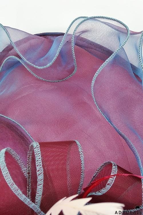 Foldable Organza Ruffles Hat