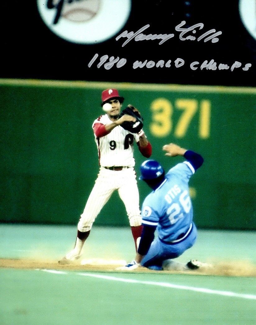 Autographed 8x10 MANNY TRILLO Philadelphia Phillies Photo Poster painting - COA