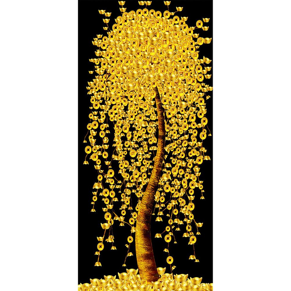 Gold Tree - Full Round - Diamond Painting(45*90cm)