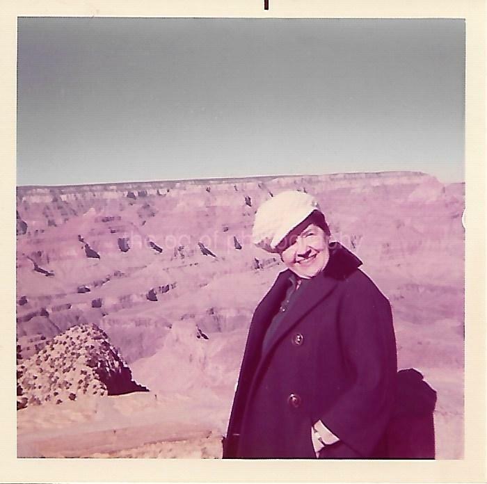 A Woman On Tour In The American West FOUND Photo Poster painting Color Snapshot VINTAGE 08 29 V