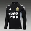 Joyfball 2025/2026 Argentina Half-Pull Training Suit Black Football Jersey 1:1 Thai Quality Set
