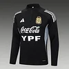 2025 Argentina Half-Pull Training Suit Black Football Shirt 1:1 Thai Quality Set