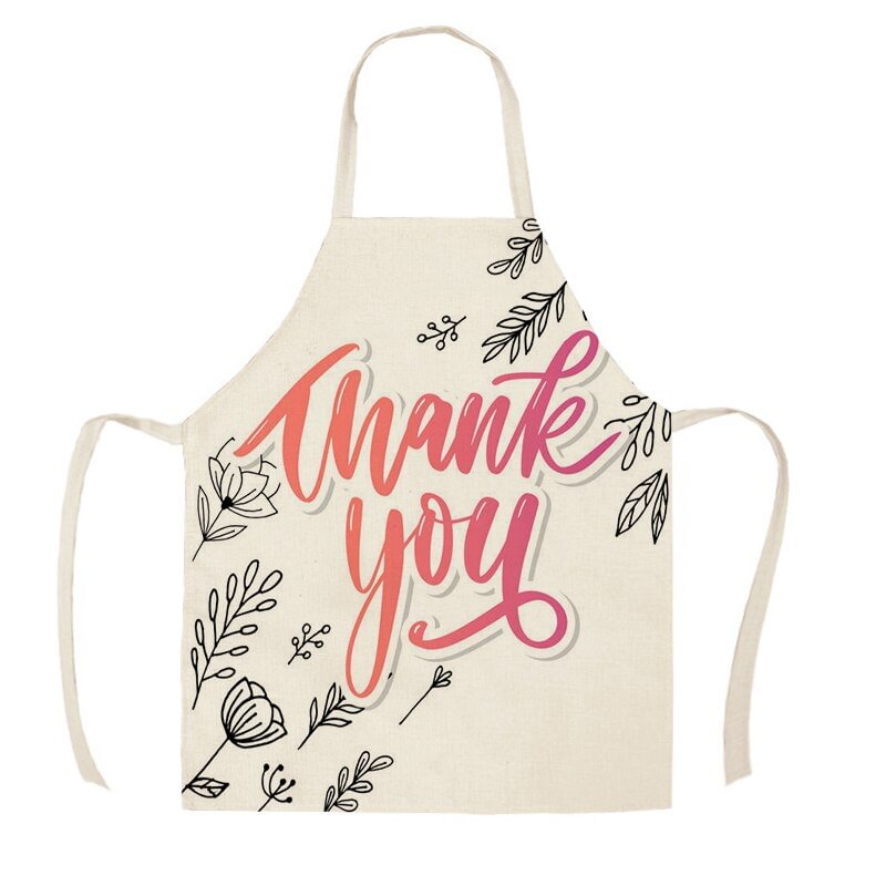 Linen Kitchen Apron - Butterfly Flower Girl letclo 