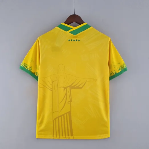 2022 Brazil Classic Yellow Football Shirt Thai Quality