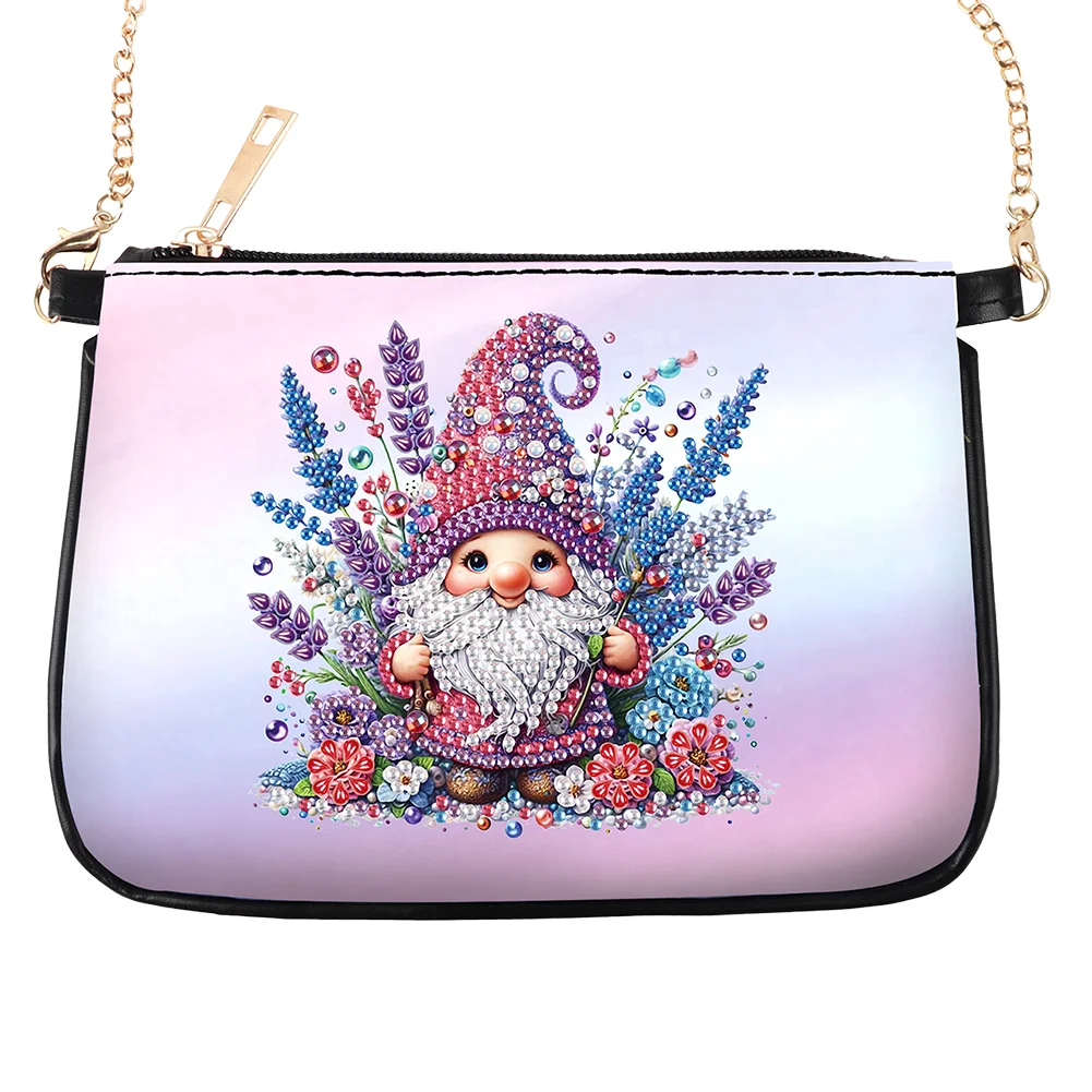 Lavender Fairy Diamond Painting Coin Chain Purse 5D Diamond Handmade Chain Bag