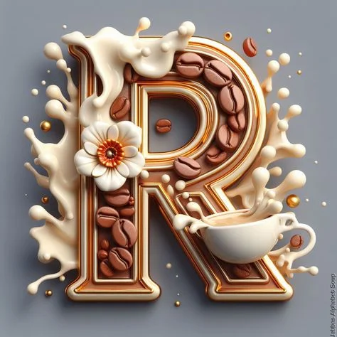 Diamond Painting - Full Round Drill - Coffee Alphabet(Canvas|40*40cm)