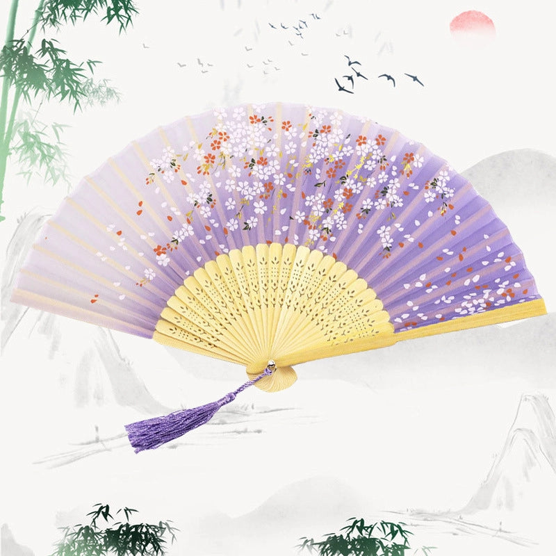 Antique Fan Folding Fan Men’s And Women’s Classical Dancing Fan Ancient Costume Performance Photography Hanfu Props Chinese Style Handmade Folding Fan