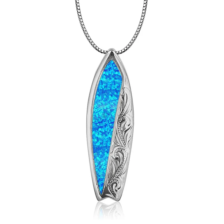 Hawaiian Blue Australian Treasure Surfboard Surfboard Necklace