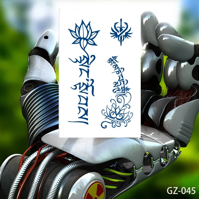 Temporary Waterproof Tattoo Sticker Chinese Character Your Guardian Hero Love Juice Ink Lasting Arm Back Body Leg Fake Tatoo DIY