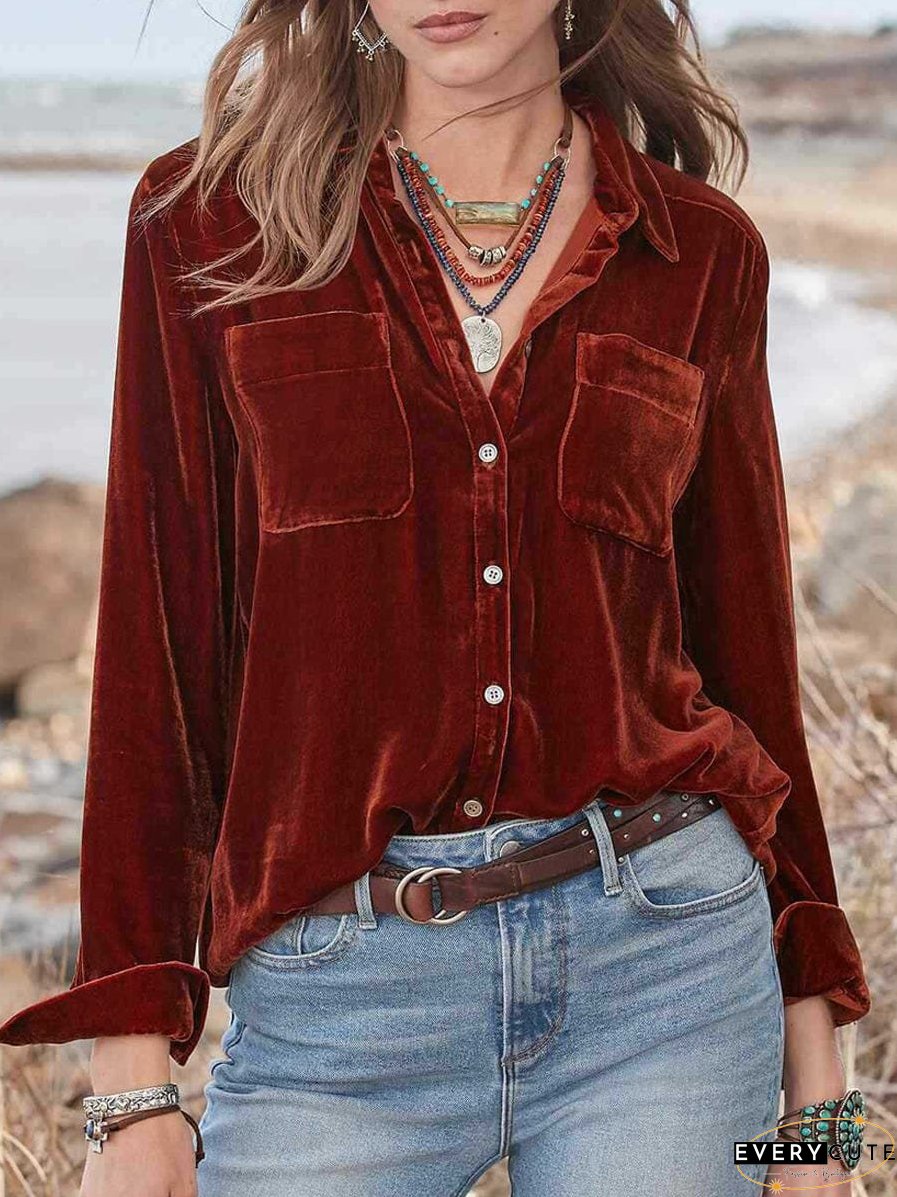 Temperament Commuting Versatile Irregular Loose Blouse