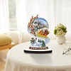 DIY Christmas Crystal Ball Diamond Painting Single-sided Wooden Desktop Ornaments