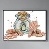 Totoro Bottle Partial Stamped Cross Stitch 14CT 2-Strand 33x26cm Backstitch